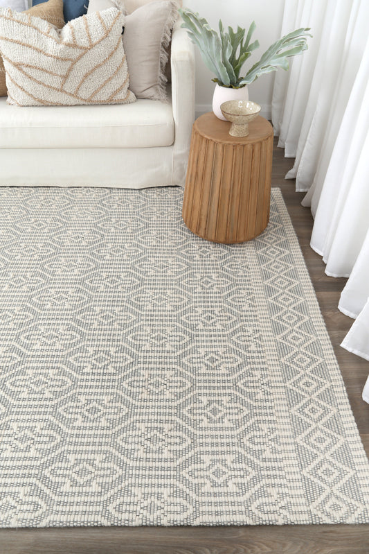 Copacabana Geometric Light Grey Wool Rug - /products/copacabana-geometric-light-grey-wool-rug