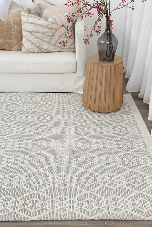 Copacabana Diamond Grey Wool Rug - /products/copacabana-diamond-grey-wool-rug