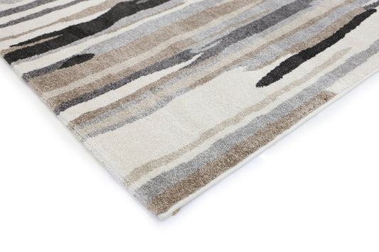 Matisse Ismerie Grey & Beige Abstract Rug - /products/morisot-vertical-light-brown