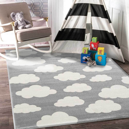 Piccolo Grey White Cloud Kids Rug - /products/cloud-grey-white