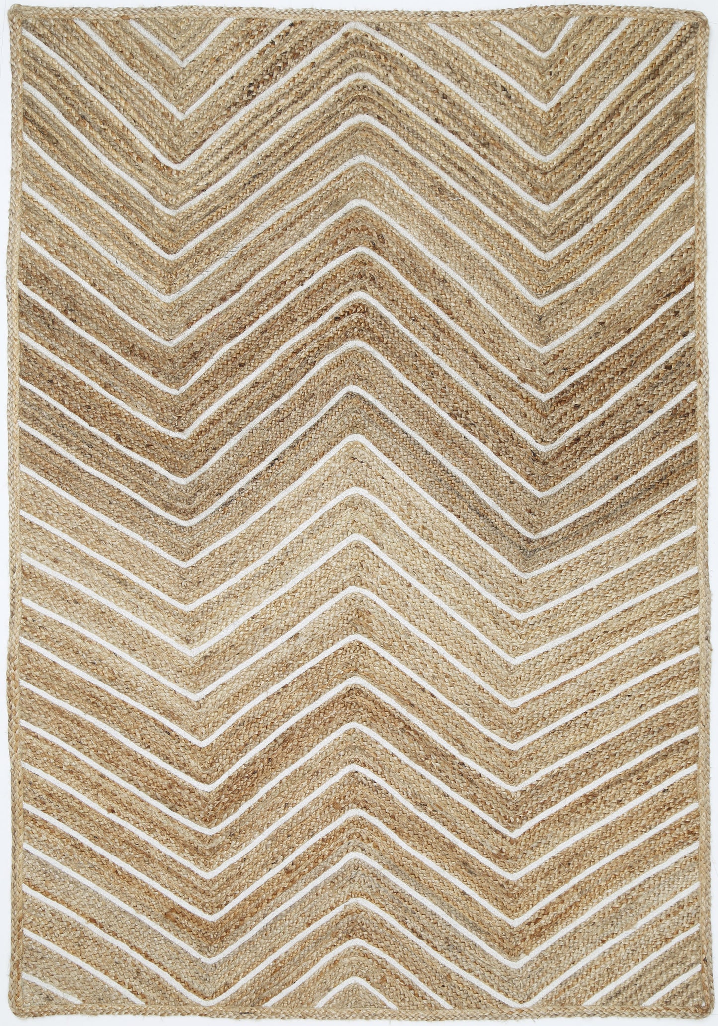 Artwell Beige Chevron Rug