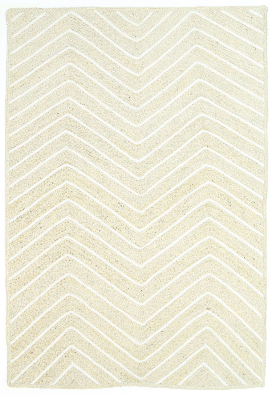 Artwell Light Beige Chevron Rug