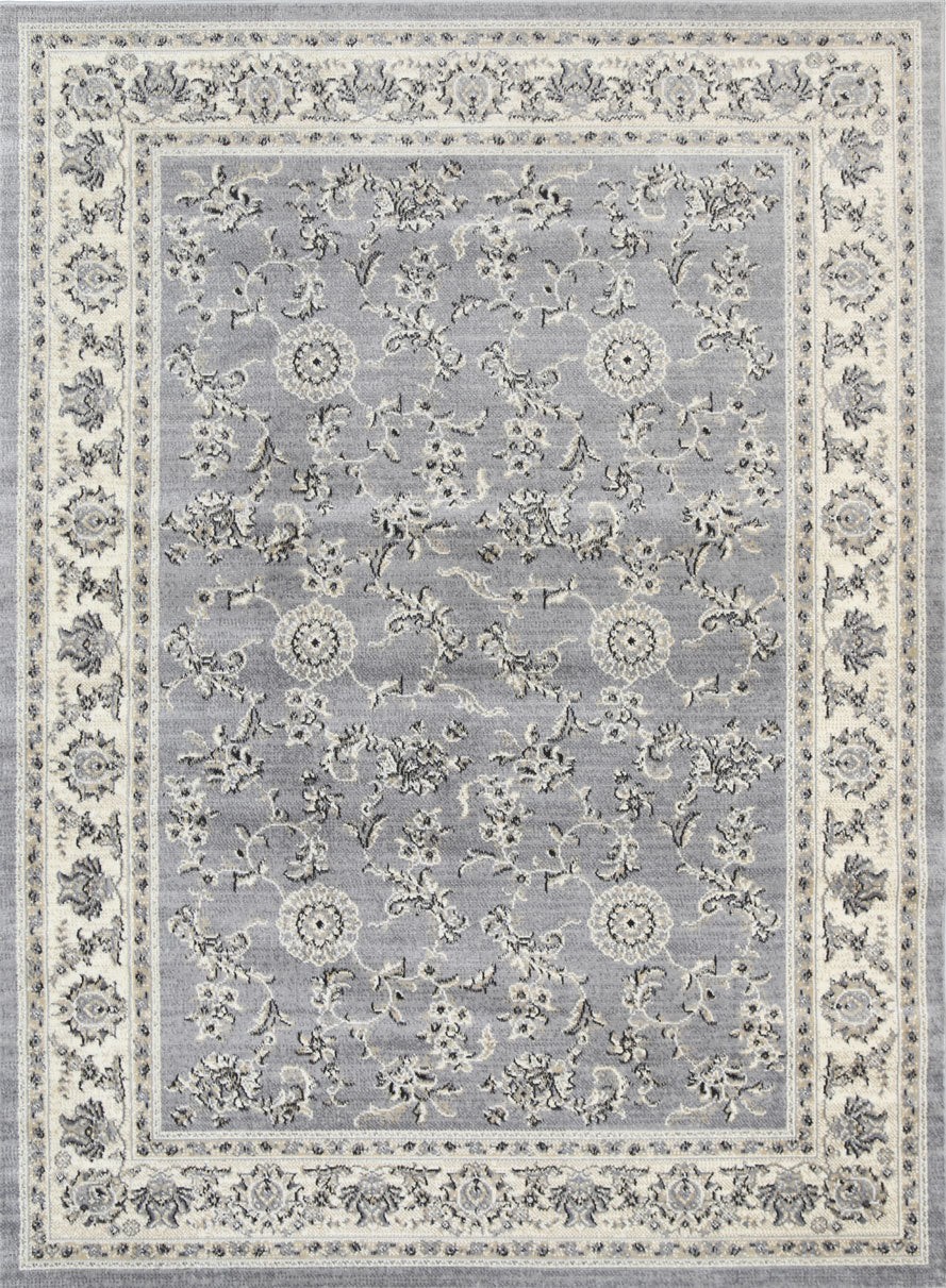 Ariana Grey Cream Border Rug