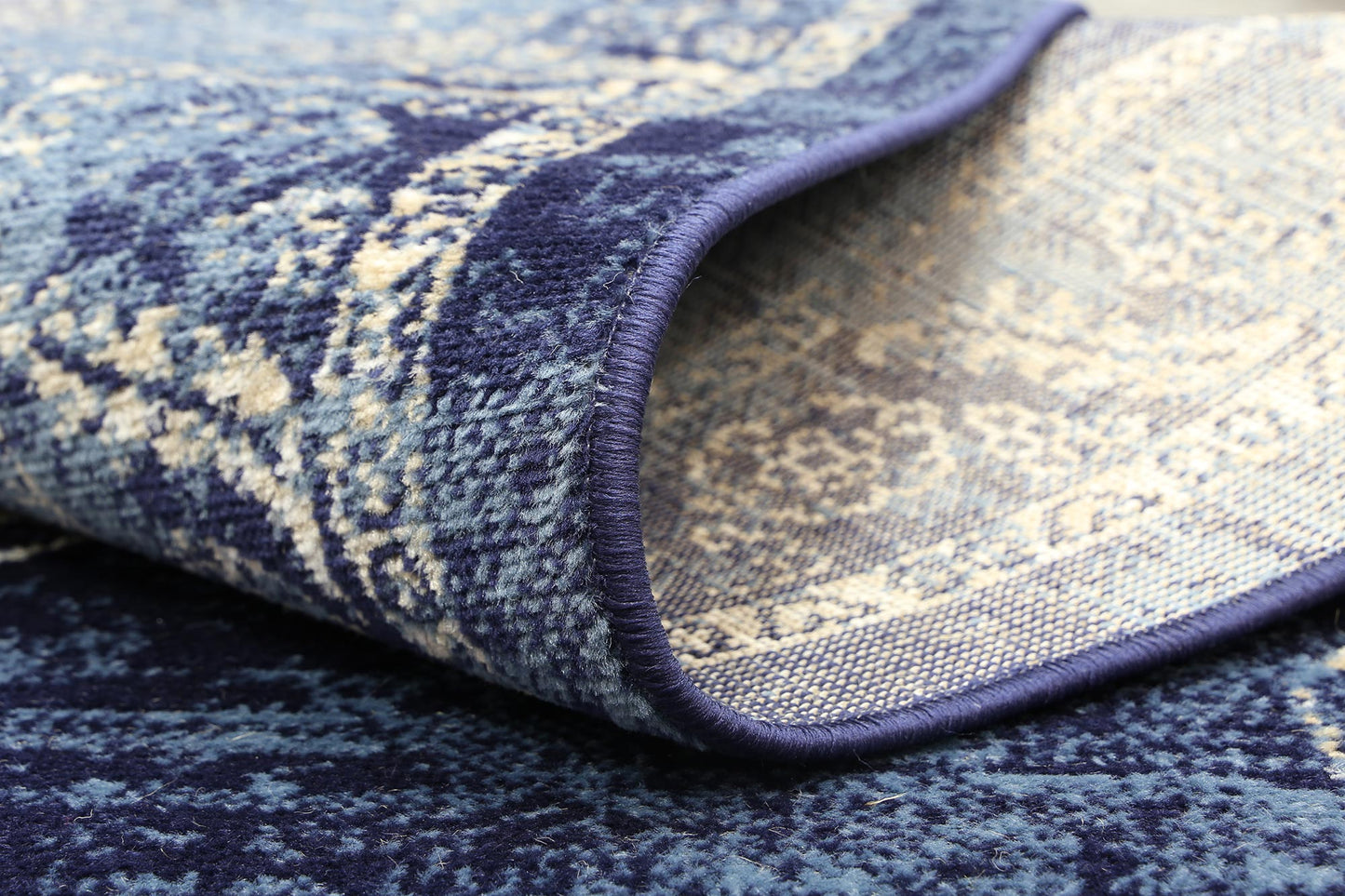 Ariana Distressed Navy Rug