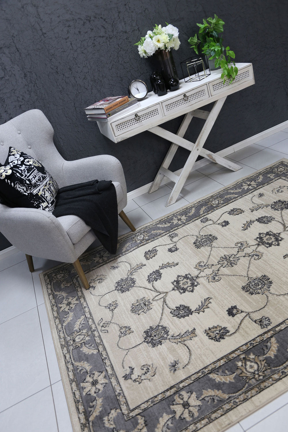Ariana Ziegler Cream Grey Rug