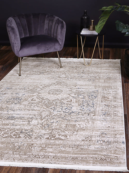 Bohemian Paradise Medalion Beige Blue Rug - /products/cordelia-medalion-beige-blue-rug