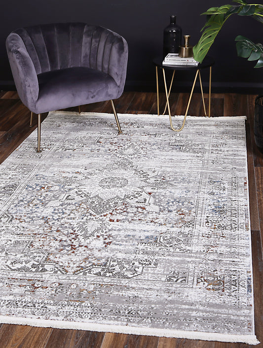 Bohemian Paradise Medalion Grey Multi Rug - /products/cordelia-medalion-grey-multi-rug