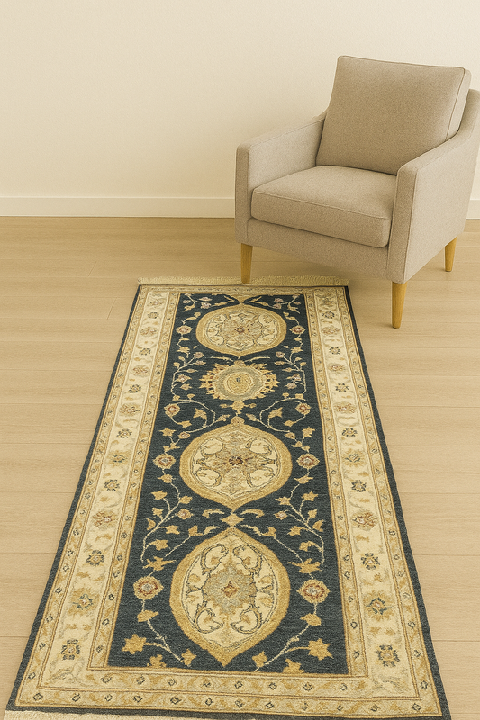 Natural Veg Dyes Handmade Hand Knotted Beautiful Chubi Runner (290 X 80 cm) - /products/natural-handmade-modern-rugs