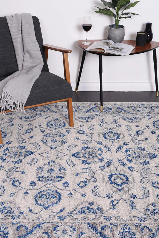 Delicate Cassandra Blue & Ivory Rug - /products/delicate-cassandra-blue-ivory-rug