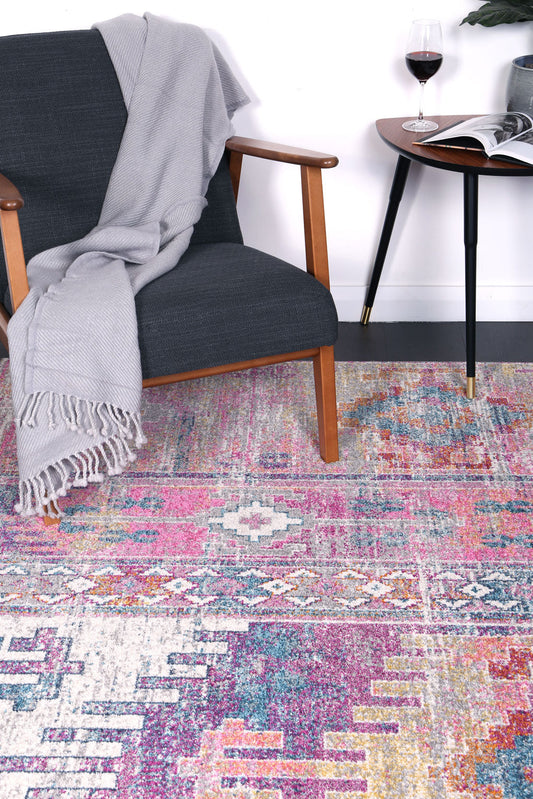 Delicate Ikat Multi Coloured Rug - /products/delicate-deli12