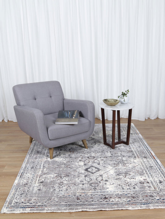 Almeras Border Diamond Grey Multi Rug - /products/almeras-e0047-110