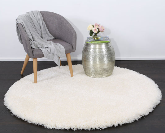 Flokati Super Soft Ultra Thick White Shaggy Round Rug - /products/flok80062whitr
