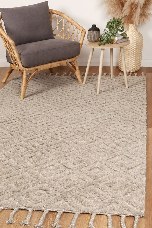 Goa Diamond Wool Blend Ash Rug - /products/goa-d4-ash