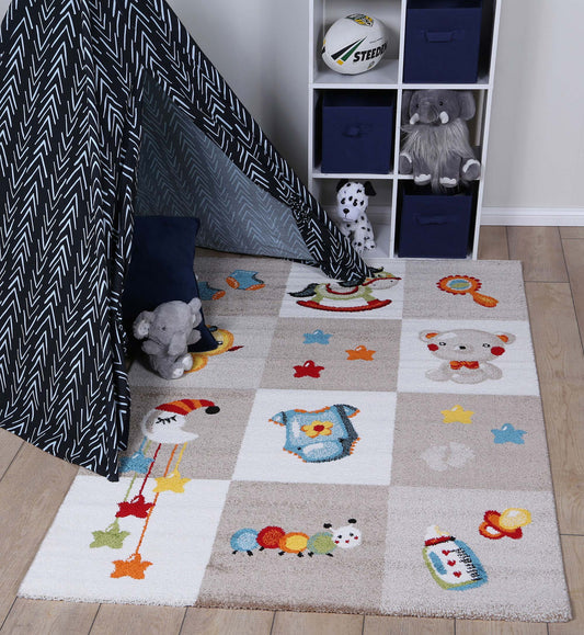 Happy Feet Bouncing Baby Grey Kids Rug - /products/happy-feet-bouncing-baby-grey-kids-rug