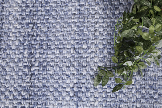 Harlow Chignon Blue Wool Blend Rug - /products/zayna-chignon-blue-wool-blend-rug