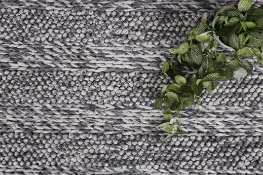 Harlow Ringlets Charcoal Wool Blend Rug - /products/zayna-ringlets-charcoal-wool-blend-rug