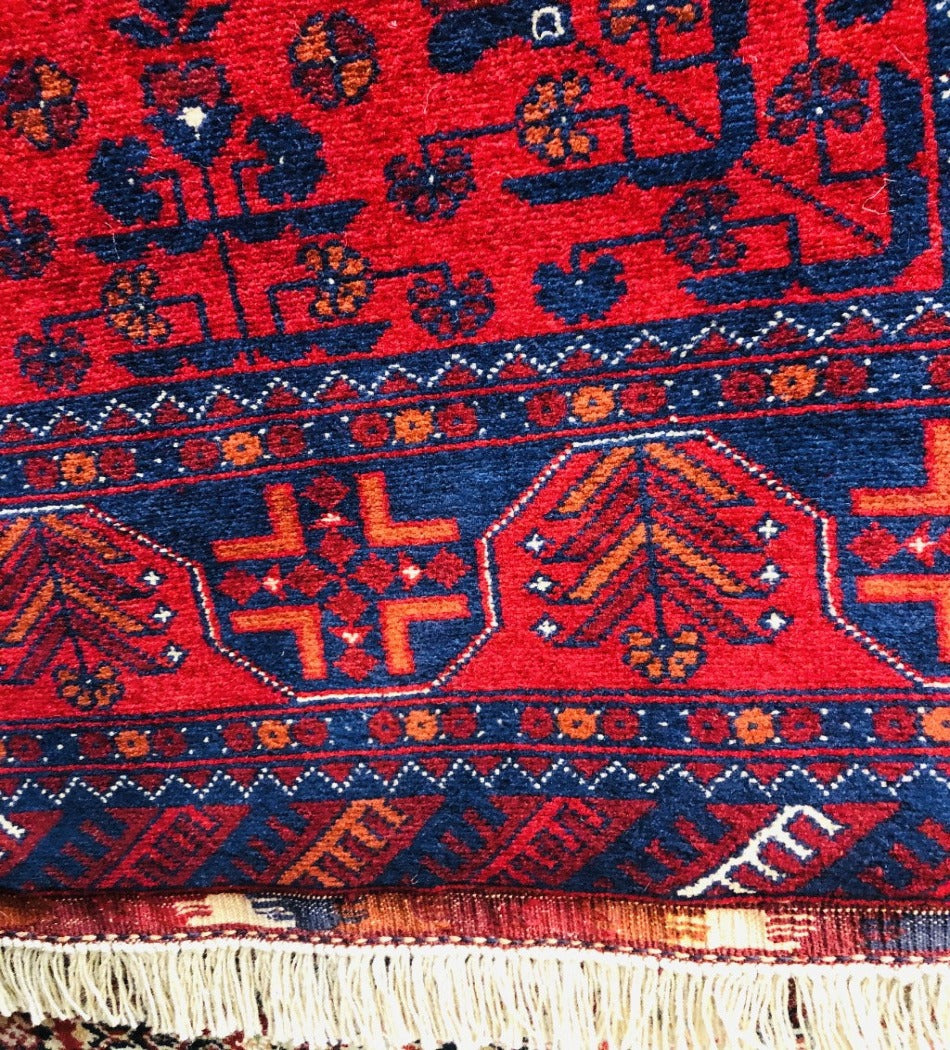 Handmade Hand Knotted Beljik Wool Rug from Afghanistan (100 x 150 cm)
