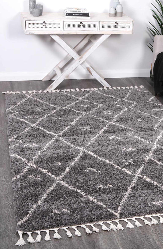 Kasbah Mizzie Tribal Grey Cream Rug - /products/kasbah-mizzie-tribal-grey-cream-rug