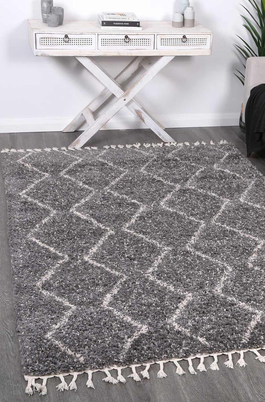 Kasbah Levi Fleck Tribal Grey Rug - /products/kasbah-levi-fleck-tribal-grey-rug