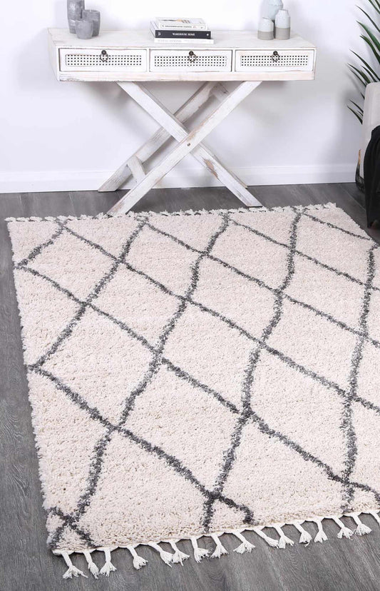 Kasbah Clara Diamond Tribal Cream Rug - /products/kasbah-clara-diamond-tribal-cream-rug