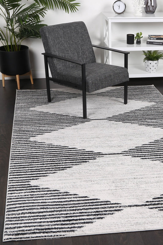 Kimberley Diamond Charcoal Contemporary Rug - /products/kimberley-kimb-3-charcoal