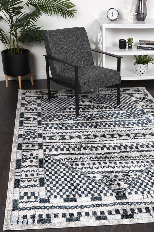 Kimberley Aztec Blue Contemporary Rug - /products/kimberley-kimb-7-blue