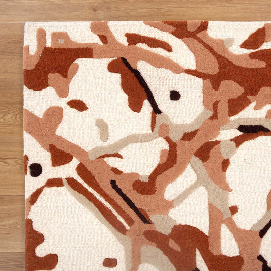 Les Nomades Tangle Rust Wool Rug - /products/les-nomades-tangle-rust-wool-rug