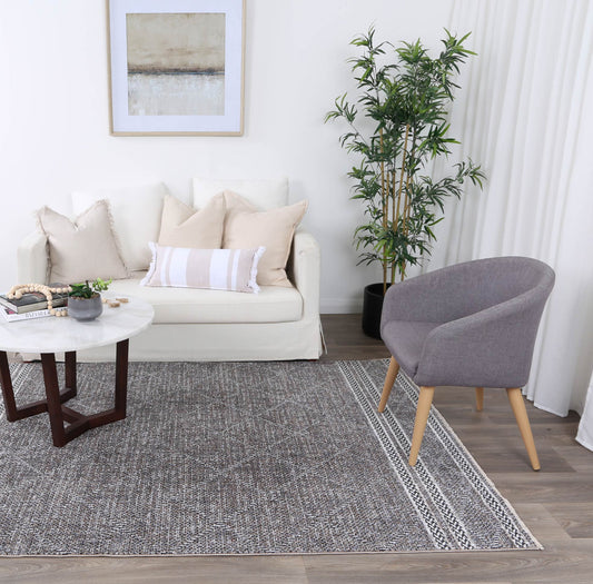 Melbourne Aleppo Charcoal Contemporary Soft Rug - /products/melbourne-aleppo-charcoal-contemporary-soft-rug