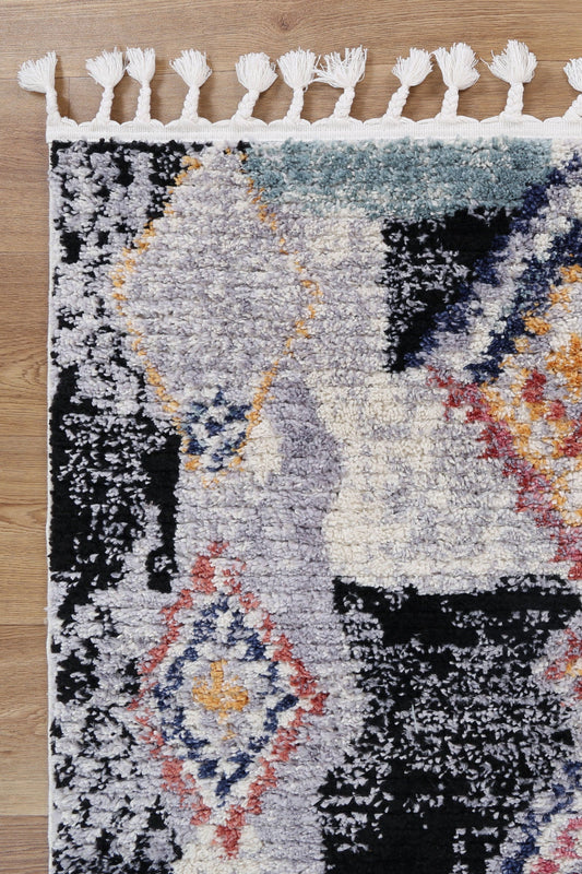 Moda Donyale Multi Tribal Rug - /products/moda-z046a-l-blue-l-grey