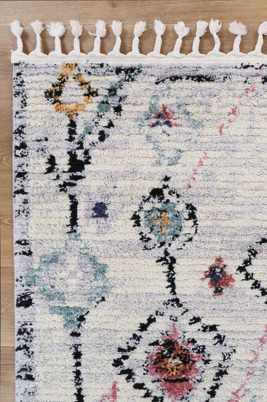 Moda Cheryl Multi Tribal Rug - /products/moda-z050a-white-l-grey