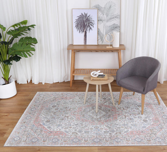 Oporto Bremen Blush & BlueTraditional Soft Rug - /products/oporto-bremen-blush-bluetraditional-soft-rug