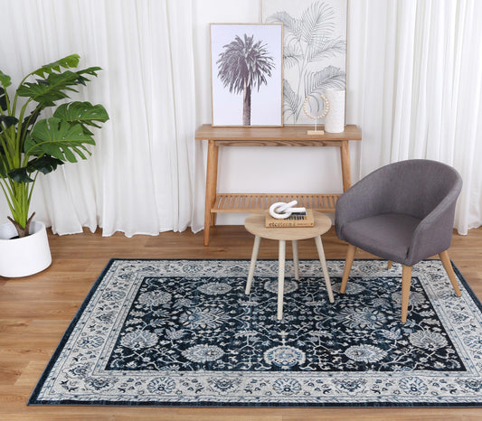 Oporto Salalah Blue Traditional Soft Rug - /products/oporto-salalah-blue-traditional-soft-rug