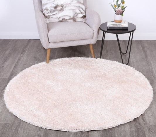 Perth Soft Shag Round Rug Ivory - /products/perth-soft-shag-round-rug-ivory