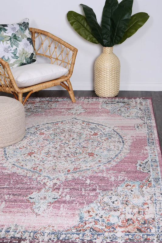Salsa Hollow Medalion Transitional Blush Rug - /products/hollow-medalion-transitional-blush-rug