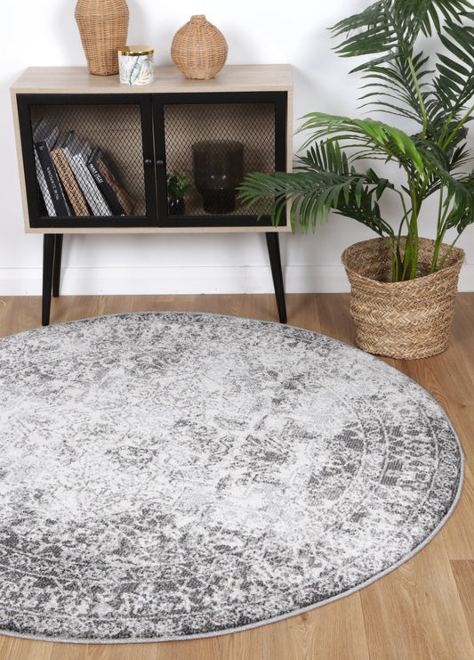 Salsa Carine Ivory & Grey Transitional Round Rug - /products/salsa-carine-ivory-grey-transitional-round-rug