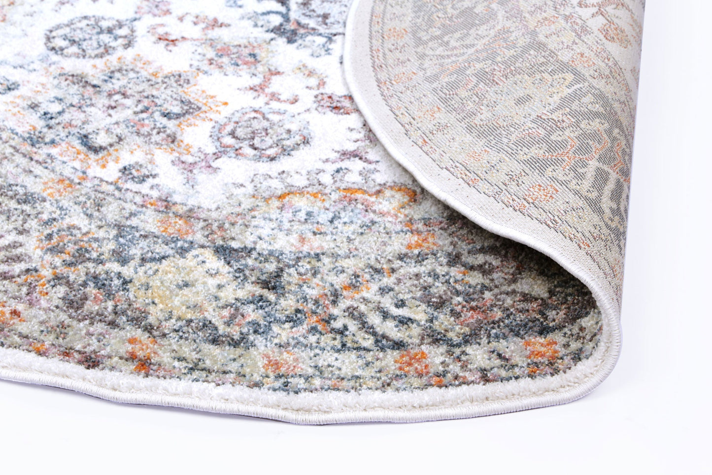 Saint Camino Border Cream Round Rug