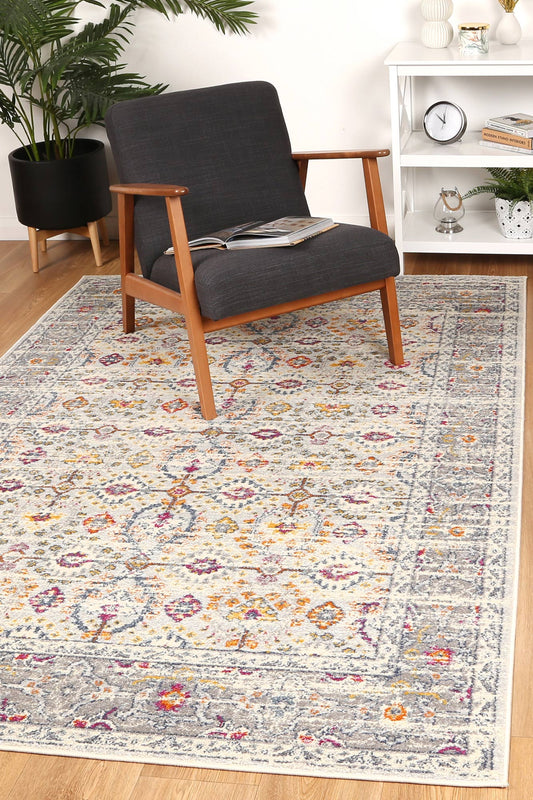 Silia Ferla Grey & Multi Transitional Rug - /products/sicily-sici13-cream-grey