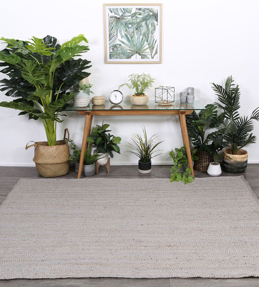Organica Forest Silver Jute Rug - /products/organica-silver