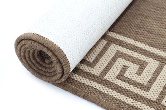 Sisalo Brown Bordered Patterned Rug - /products/sisalo-brown-bordered-patterned-rug