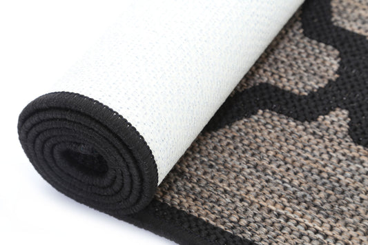 Sisalo Beige and Black Geometric Rug - /products/sisalo-beige-and-black-geometric-rug