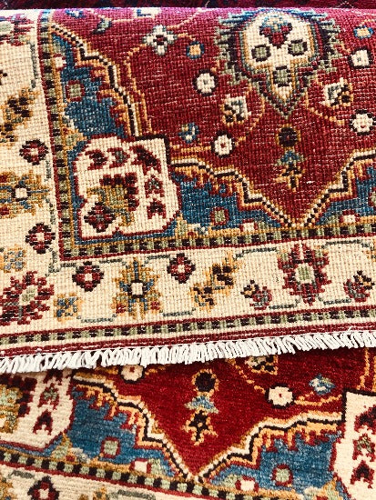 Handmade Hand Knotted Chubi Veg Dyes Rug (90 X 60 cm)