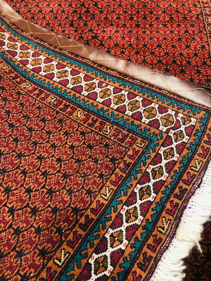 Superfine Baluch Hand Knotted Rug with Traditional Patterns (140x100 cm)