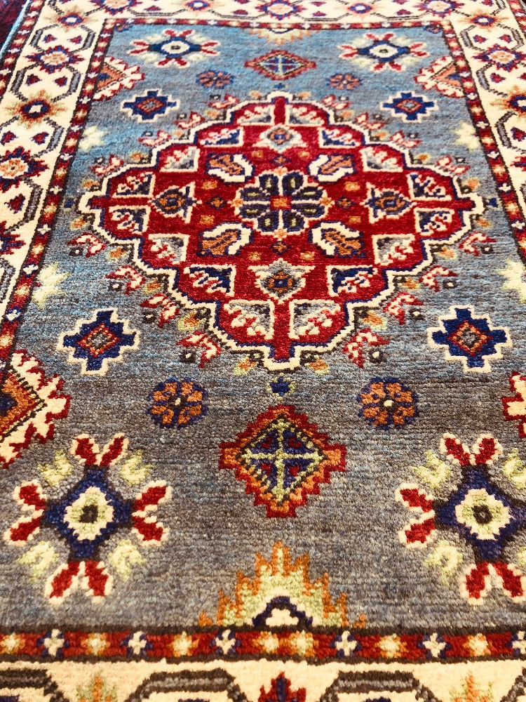 Masterpiece Handmade Hand Knotted Chubi Rug (90 X 60 cm)