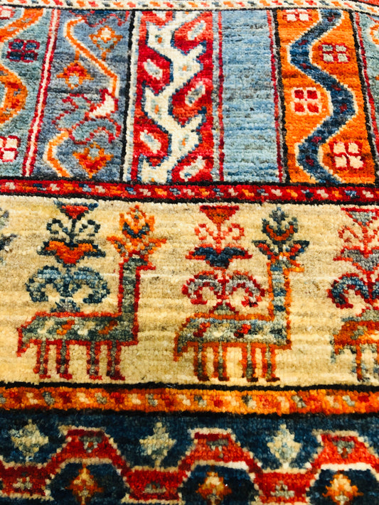 Zoo Design Superfine Kazak with Unique Tribal Pattern Rug (120x80cm)Zoo Design Superfine Kazak with Unique Tribal Pattern Rug (120x80cm) - /products/superfine-kazak-tribal-pattern-rug-120-x-80-cm