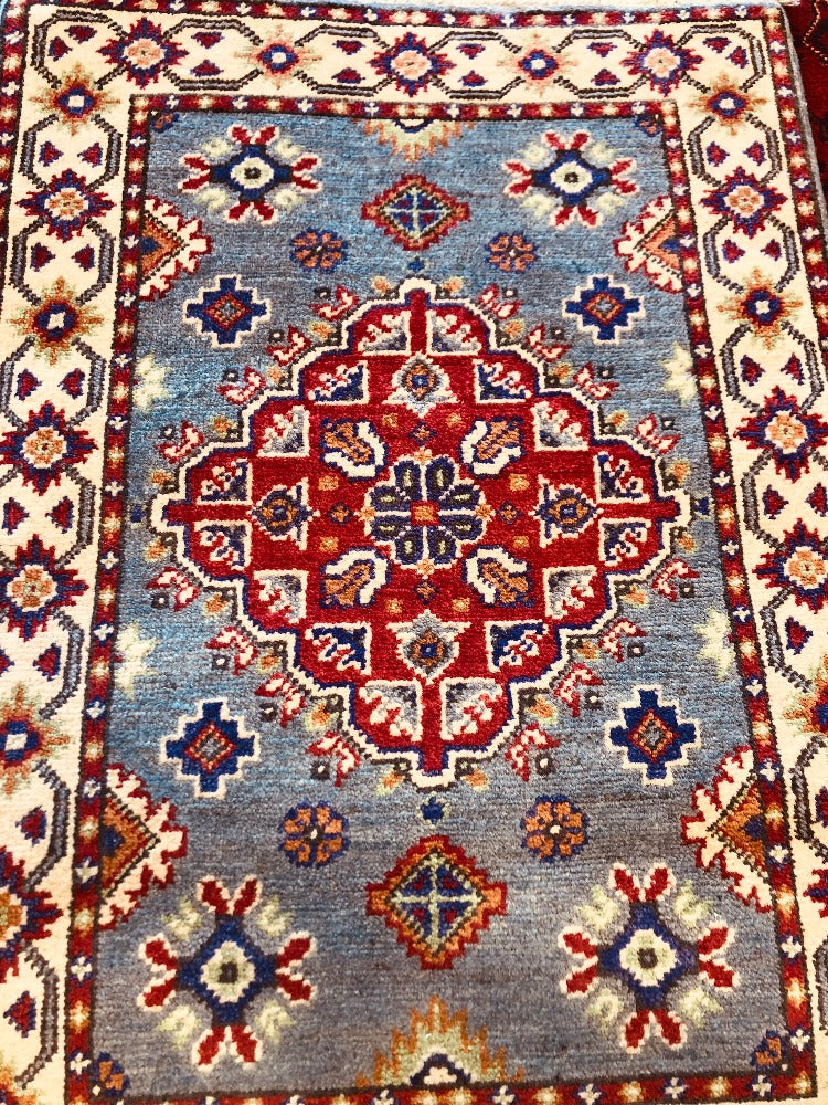Masterpiece Handmade Hand Knotted Chubi Rug (90 X 60 cm)