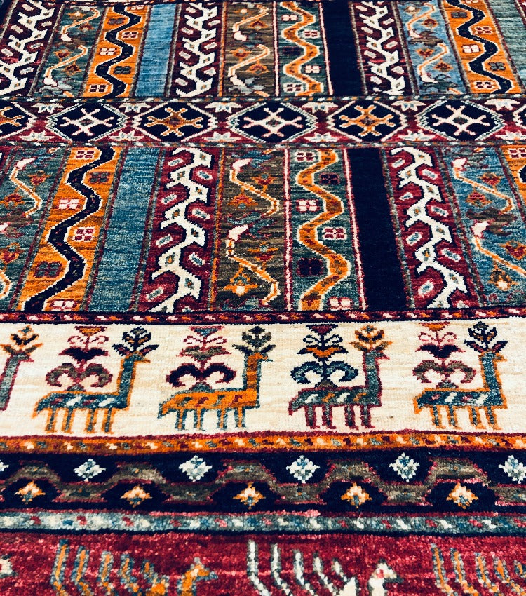 Handmade Hand Knotted Superfine Khurjin Rug from Afghanistan (120 x 180 cm)