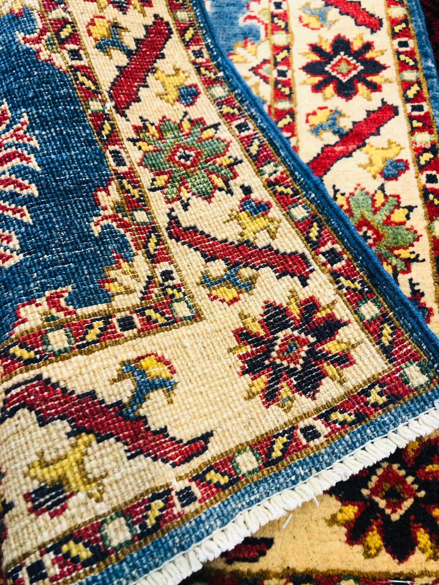Handmade Hand Knotted Chubi Veg Dyes Rugs 90 X 60 cm