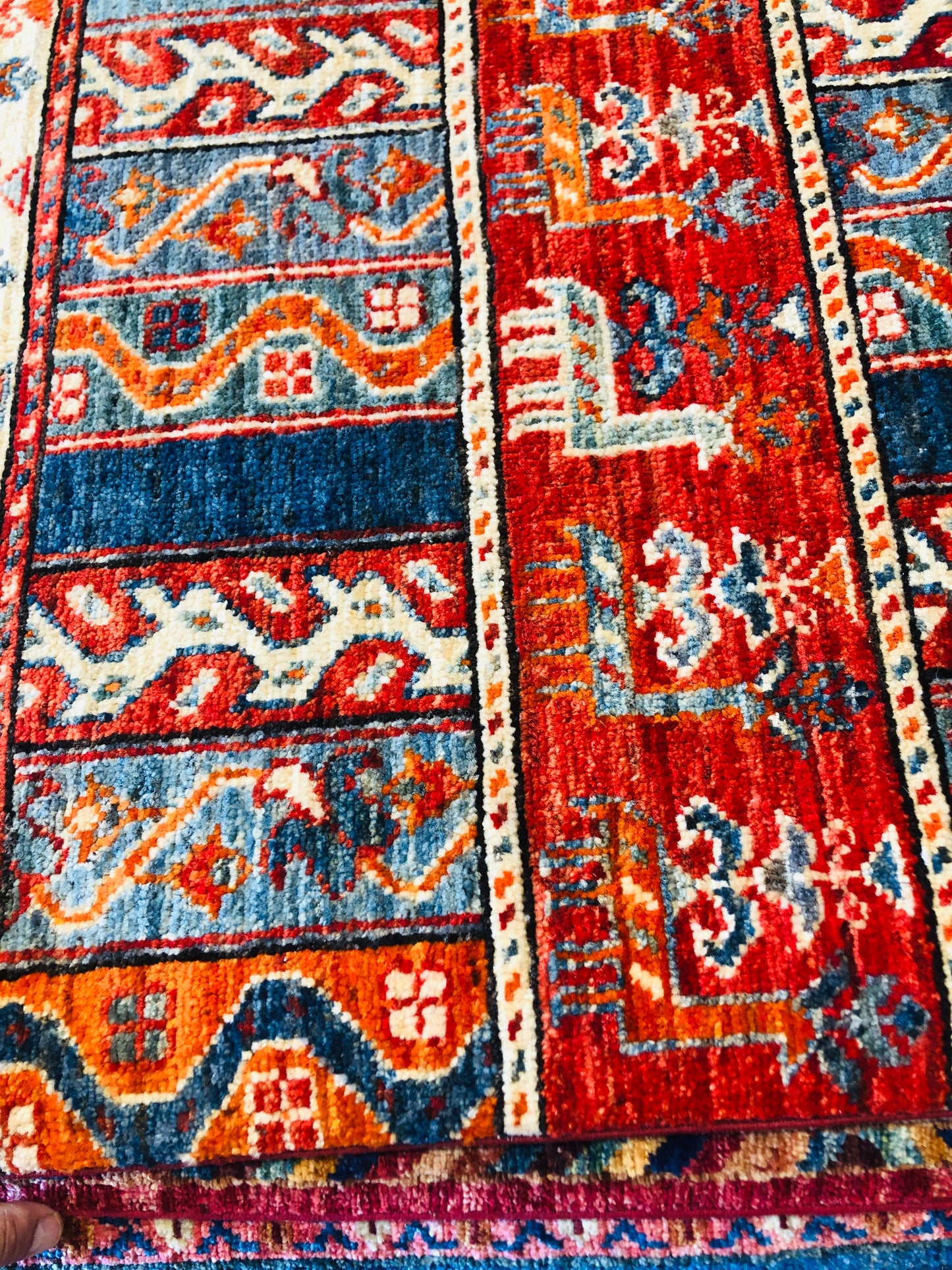 Zoo Design Superfine Kazak with Unique Tribal Pattern Rug (120x80cm)