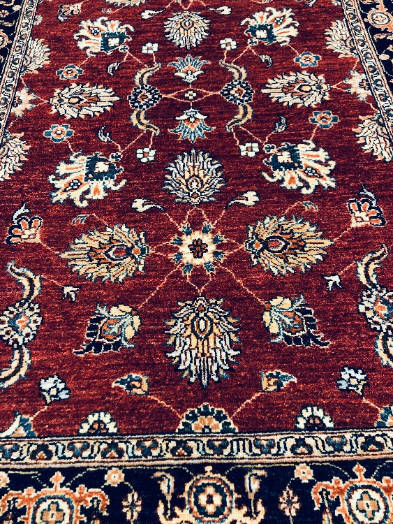 Dark Red Superfine Kazak Suitable for any decoration Area (120 x 180 cm)