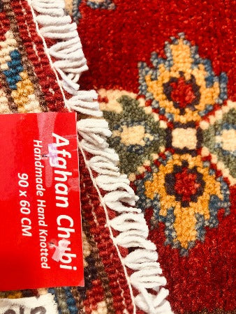 Pure Hand Spun Wool Pile On Cotton Base Handmade Woven Rugs Canberra (90 X 60 cm)